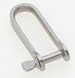 D Shackle 5mm Viadana AISI 316 Stainless Steel Clevis Pin Stamped Dee